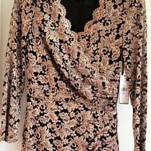 Jessica Howard Black & Gold Dress Size 6